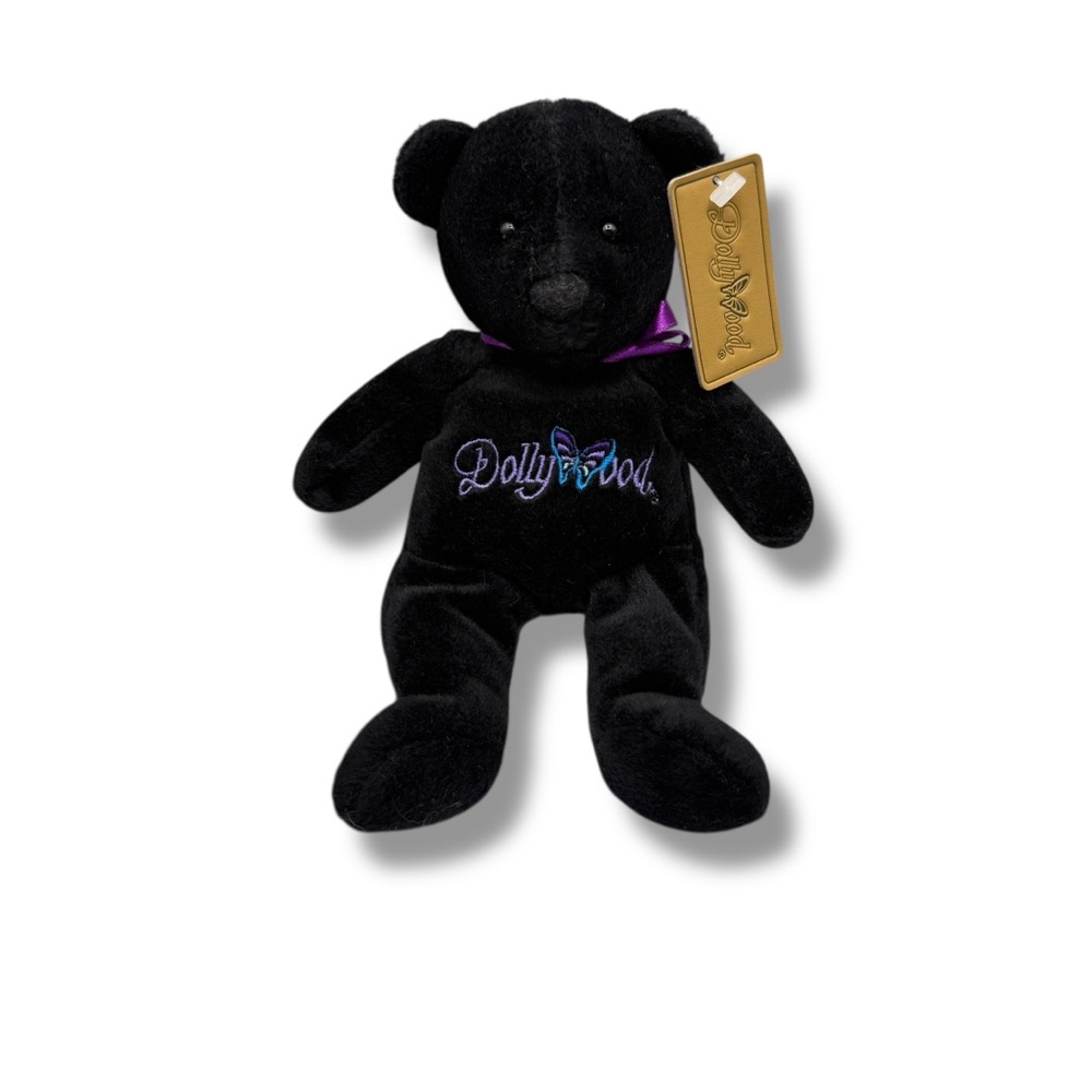 Dollywood Black Bear Plush Stuffed Animal NEW Small Theme Park Souvenir‎